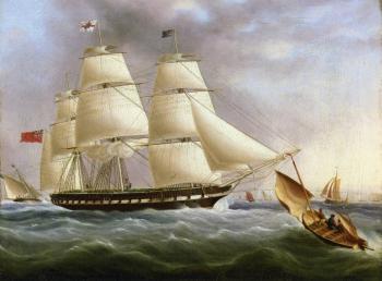 A Three-Masted Ship off Dover